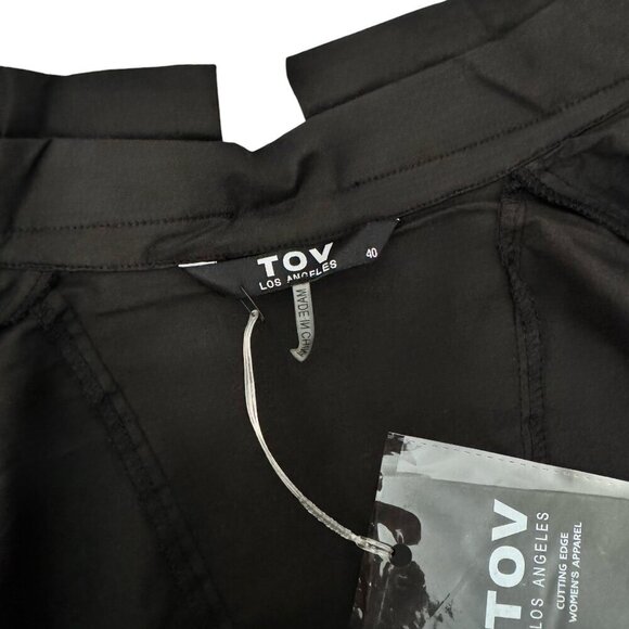 NWT TOV Los Angeles Gothic Blouse Sz.M Black Bell Sleeve High Collar Whimsigoth - Picture 6 of 13